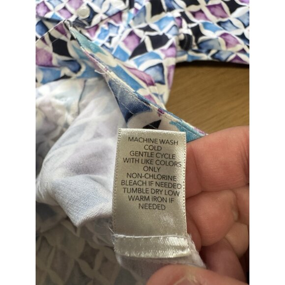 CJ Banks Jacket Women Size 1X Long Sleeve Button Down Cotton Blend Colorful City - Picture 10 of 12